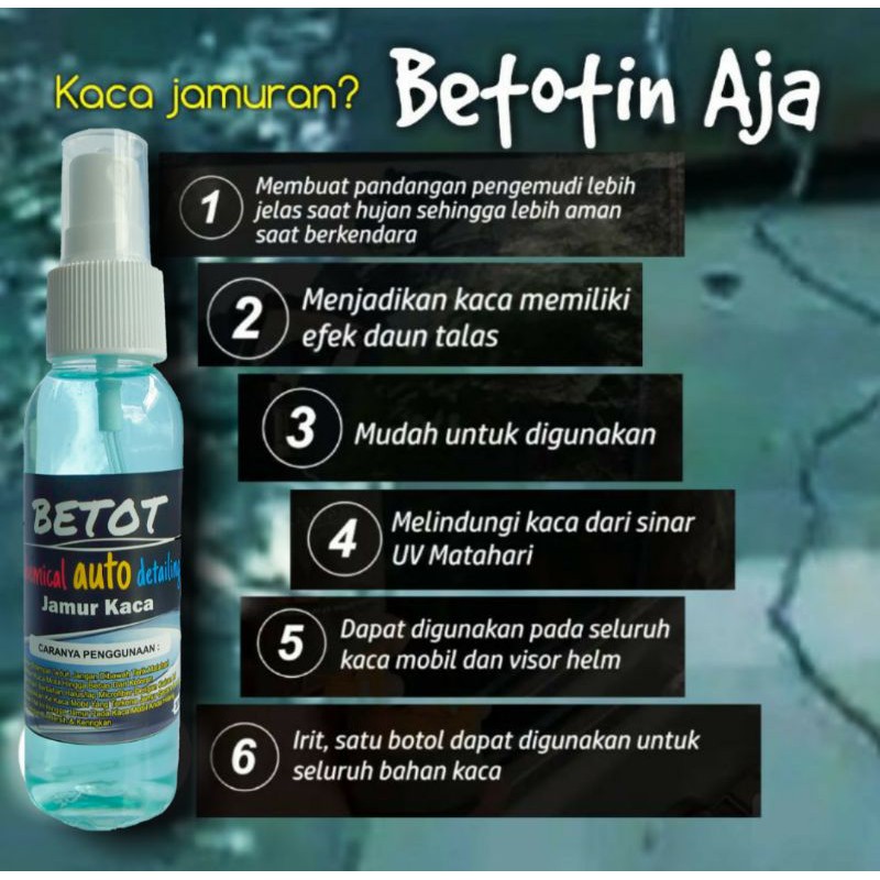 OBAT JAMUR KACA BONUS PENGKILAP BODY/GLAS CLEANER BETOT &amp; PENGKILAP KENDARAAN