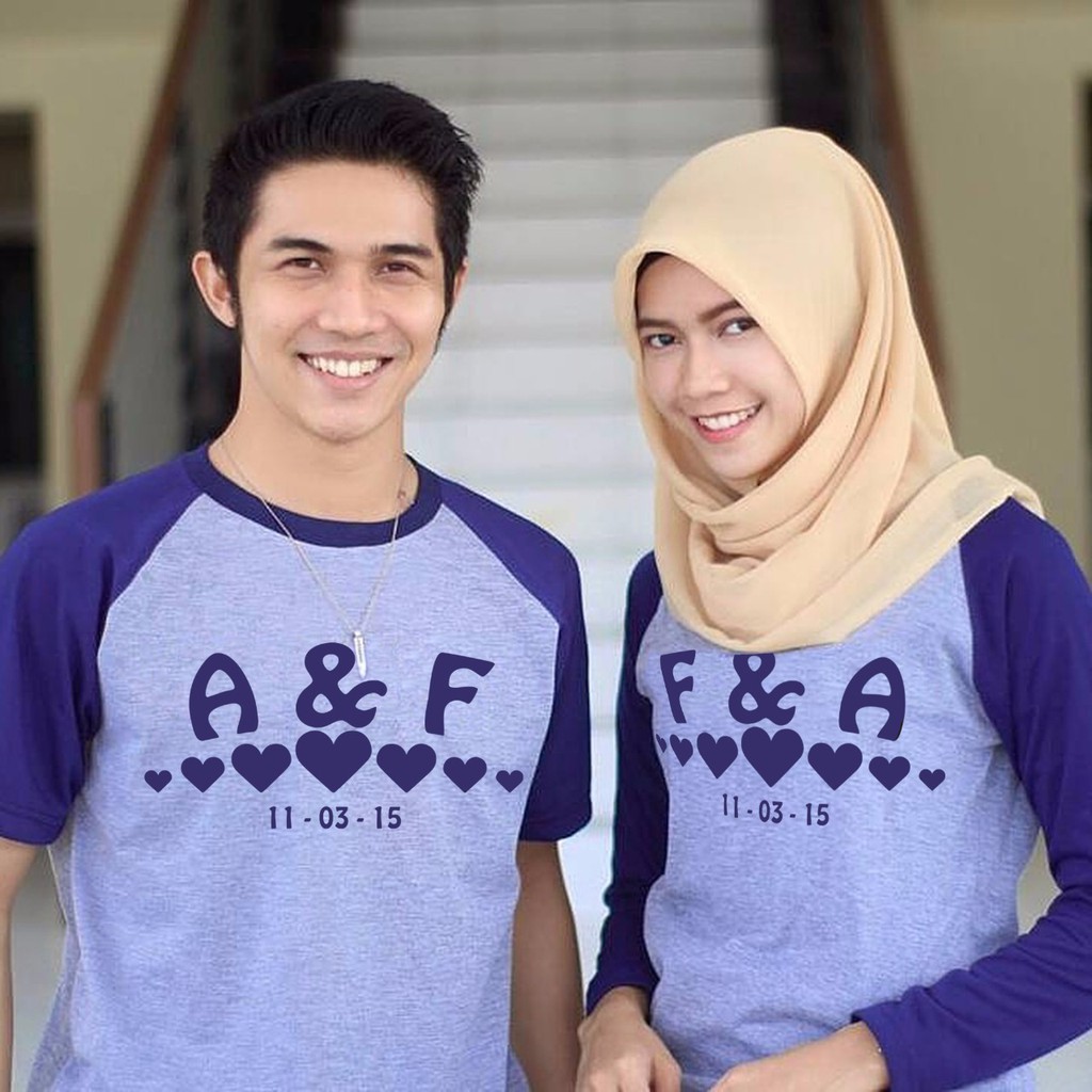 Kaos Raglan Couple Custom