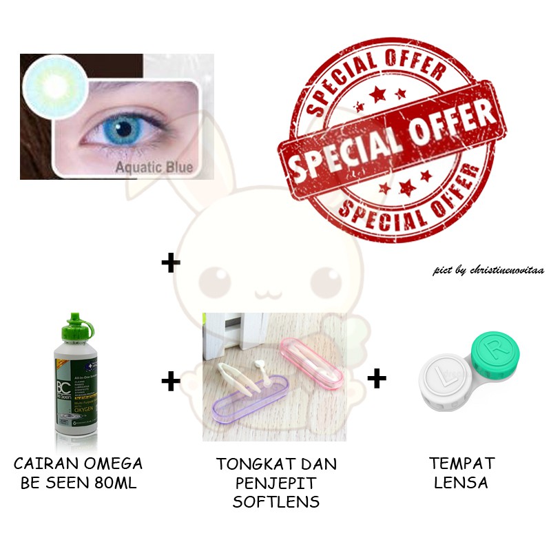 SOFTLENS CTK NEW MORE DUBAI NORMAL - 14.5MM - PAKET UNTUK PEMULA