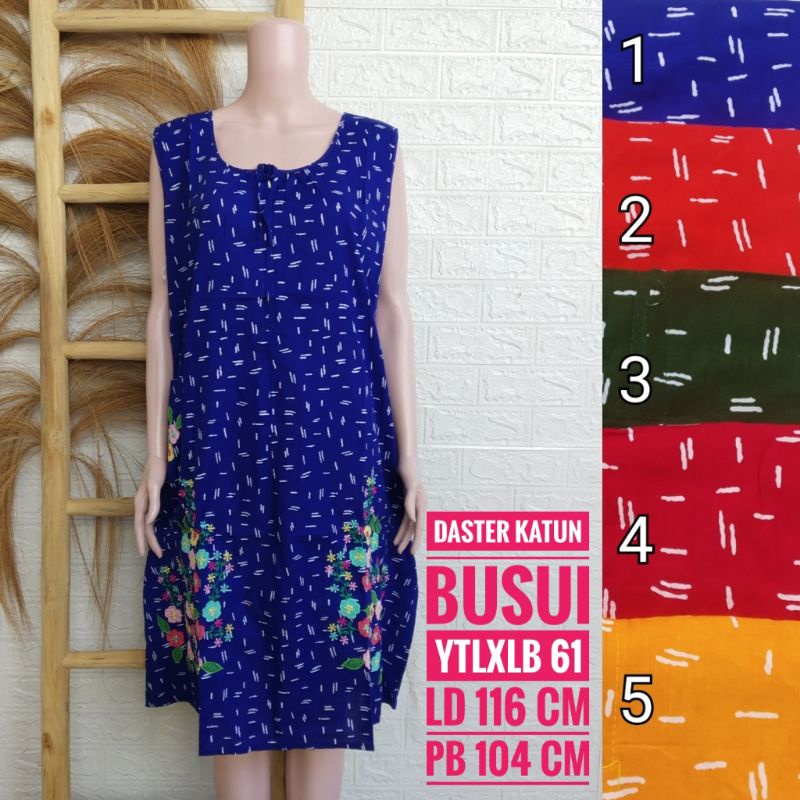 *Daster Katun bordir Yunyun Tanpa Lengan uk. XL (YTLXLB)