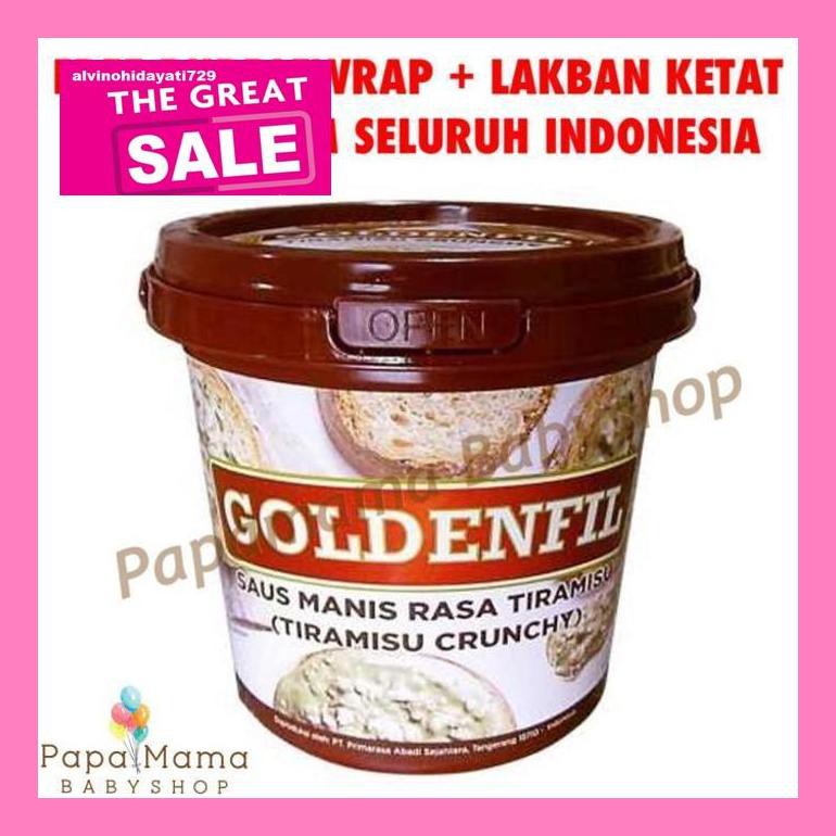 

Al04Nind Goldenfil Selai Crunchy Khusus Gojek Promo Murah 1Kg Tiramisu - Tiramisu Indvvl03