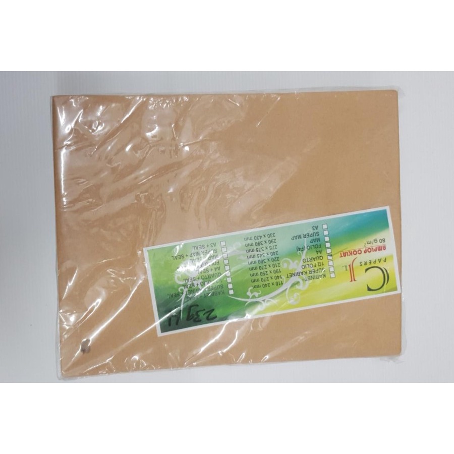 

AMPLOP COKLAT C J KWARTO (100pcs)
