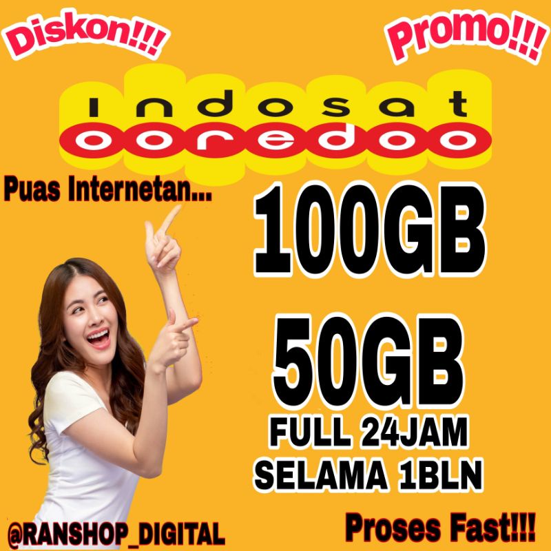Tanpa Cek nomor Paket data Indosat Freedom Internet Indosat 150GB 100GB 40GB, Full Nasional seluruh 