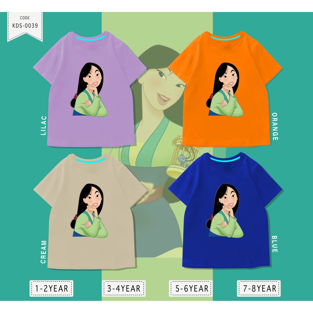 Baju Anak Mulan Pendekar / Kaos Distro DTF Anak Laki Laki dan Perempuan / Unisex / Motif