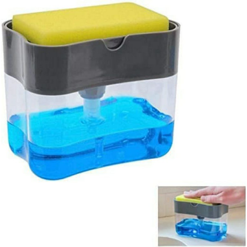 Dispenser Tempat Sabun Cuci Piring Soap Pump Sponge Caddy Pump Dispenser Tempat Cuci Piring