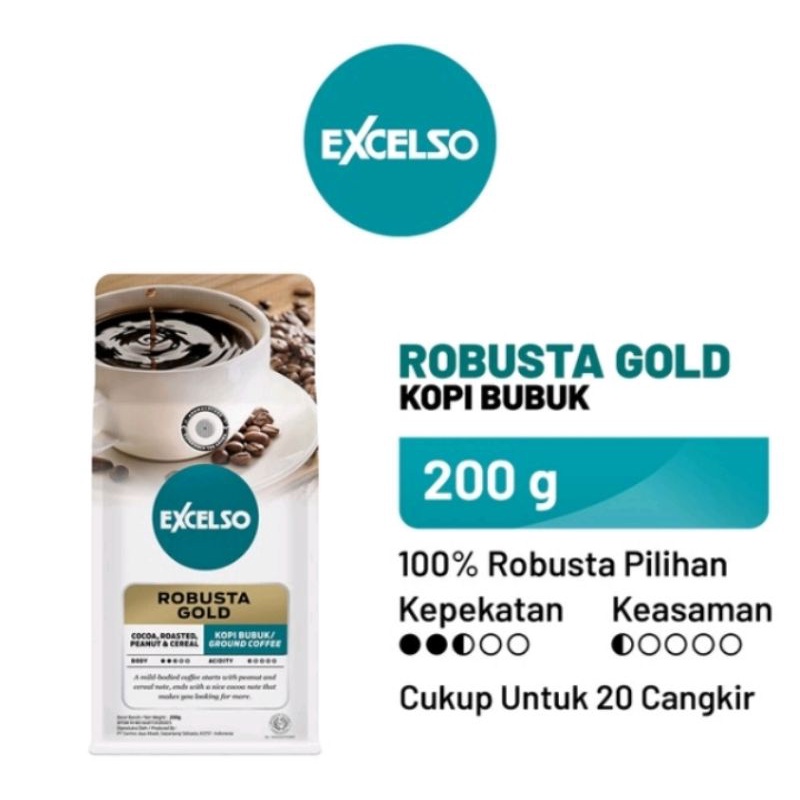 Excelso Robusta Gold 200 gr - Ground / Bubuk