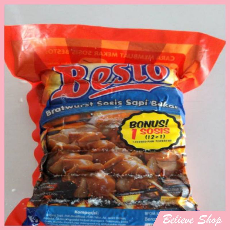 Bratwurst sosis sapi jumbo besto 1kg
