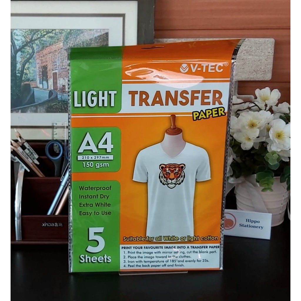 

LIGHT TRANSFER PAPER V-TEC/KERTAS TRANSFER BAJU V-TEC