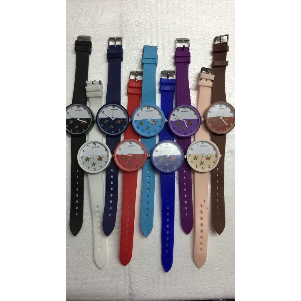 Jam Tangan Wanita/Anak-anak Fashion Korea Smile Fish Rubber