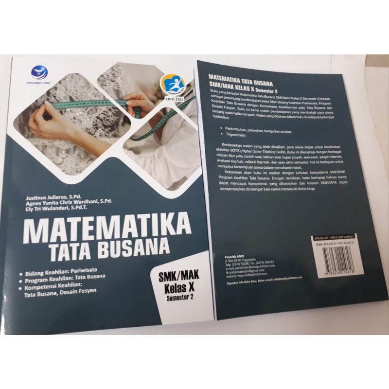 SMK: Matematika Tata Busana SMK/MAK Kelas XII Semester 2
