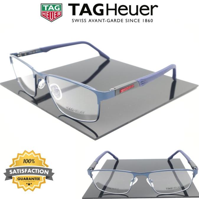 Frame Kacamata Tag Heuer Titanium Silver Free Lensa Minus