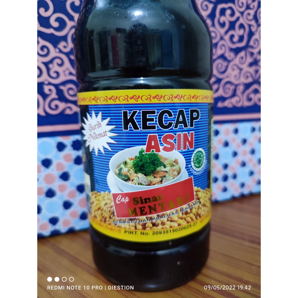 Kecap Asin Jumbo 600mL Kemasan Plastik Cap Sinar Mentari