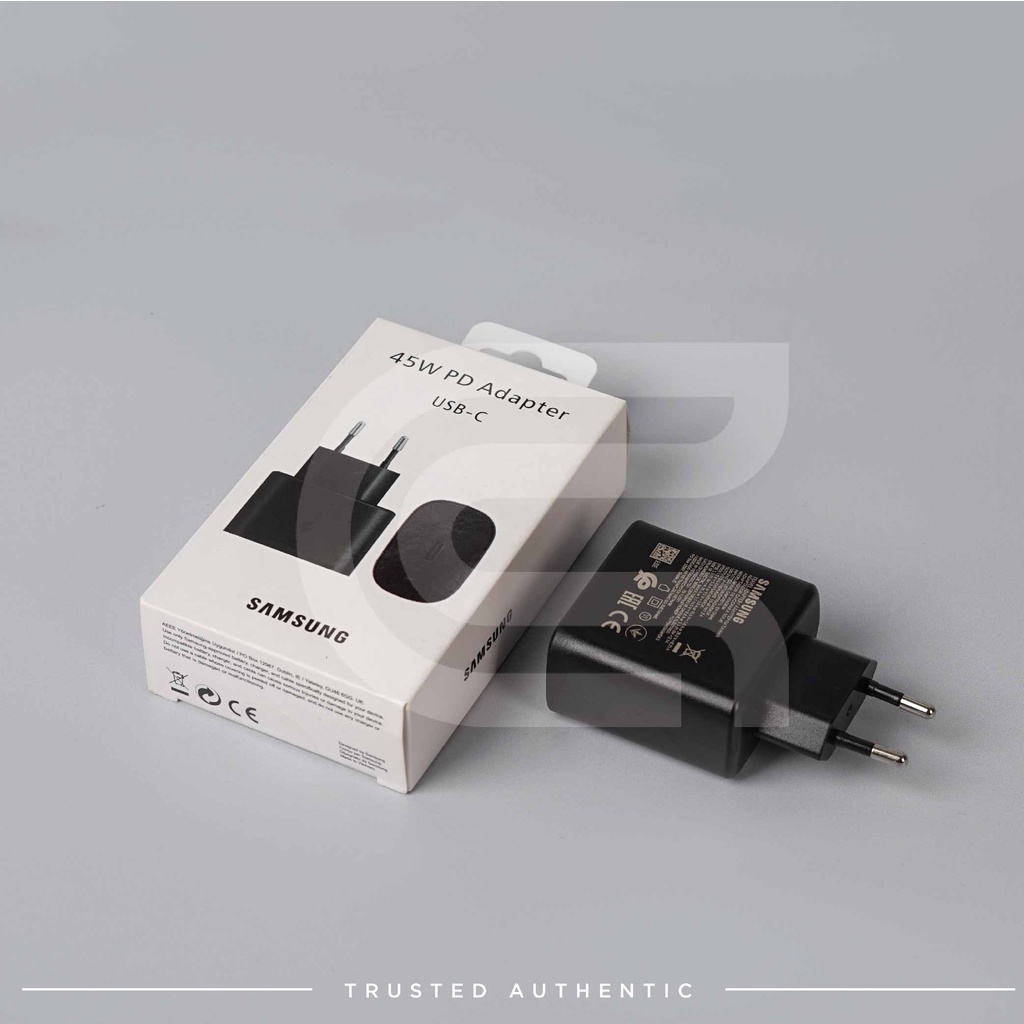 SAMSUNG USB C POWER ADAPTER 45 WATT HITAM ORIGINAL BERGARANSI