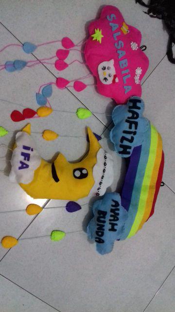 Hanging Clouds - Rain (strip) / Hiasan Dinding / Hiasan Gantung / Hiasan Pintu