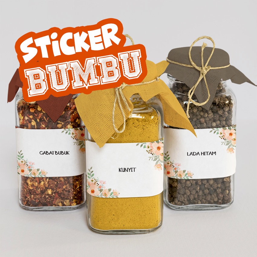 

Sticker bumbu dapur | stiker bumbu | stiker gula | sticker 085