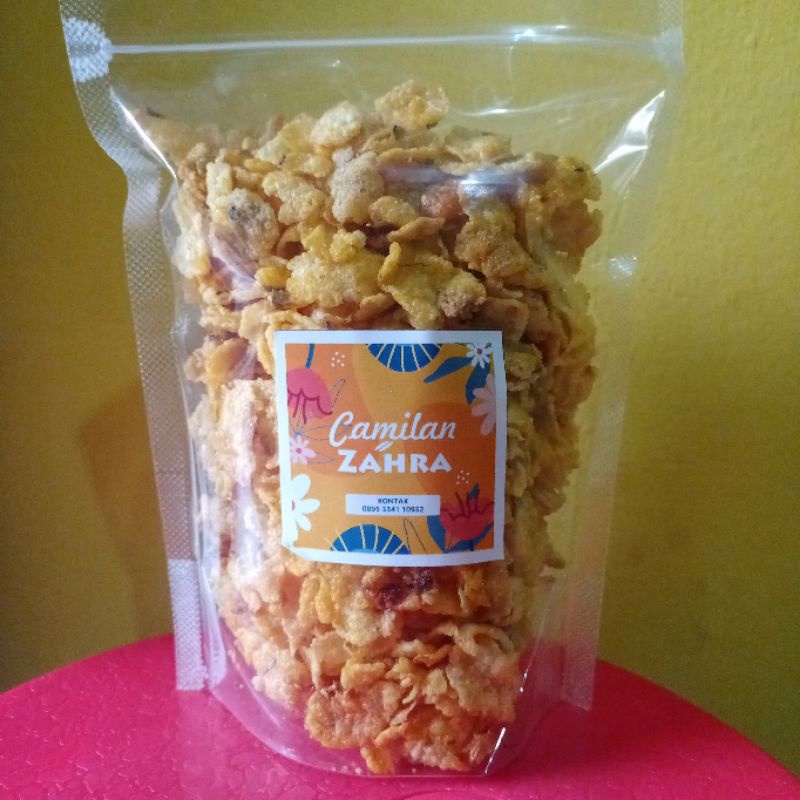 

Emping Jagung Pedas Manis - ORIGINAL CAMILAN ZAHRA Makanan Ringan Snack Renyah Kriuk Garing