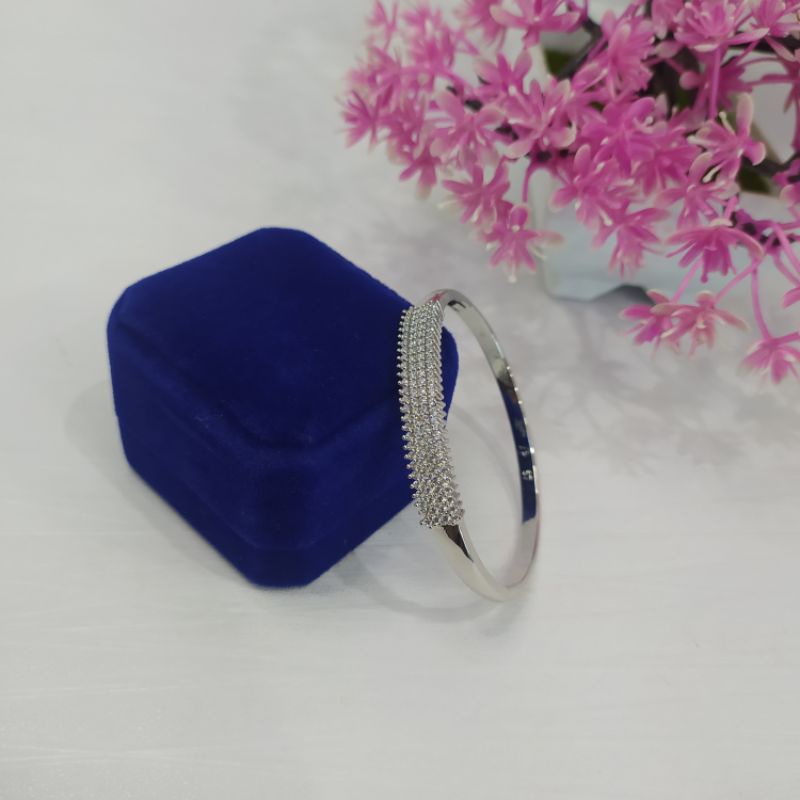 Gelang Mewah Korea Simple Stylish Bangle Titanium Asli Anti Karat Fashion Wanita Import Murah -Coven