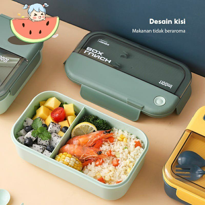 ~ PIYOSHI08 ~ Kotak Tempat Makan Keren Anti Bocor / Lunch Box 1100ml PD140