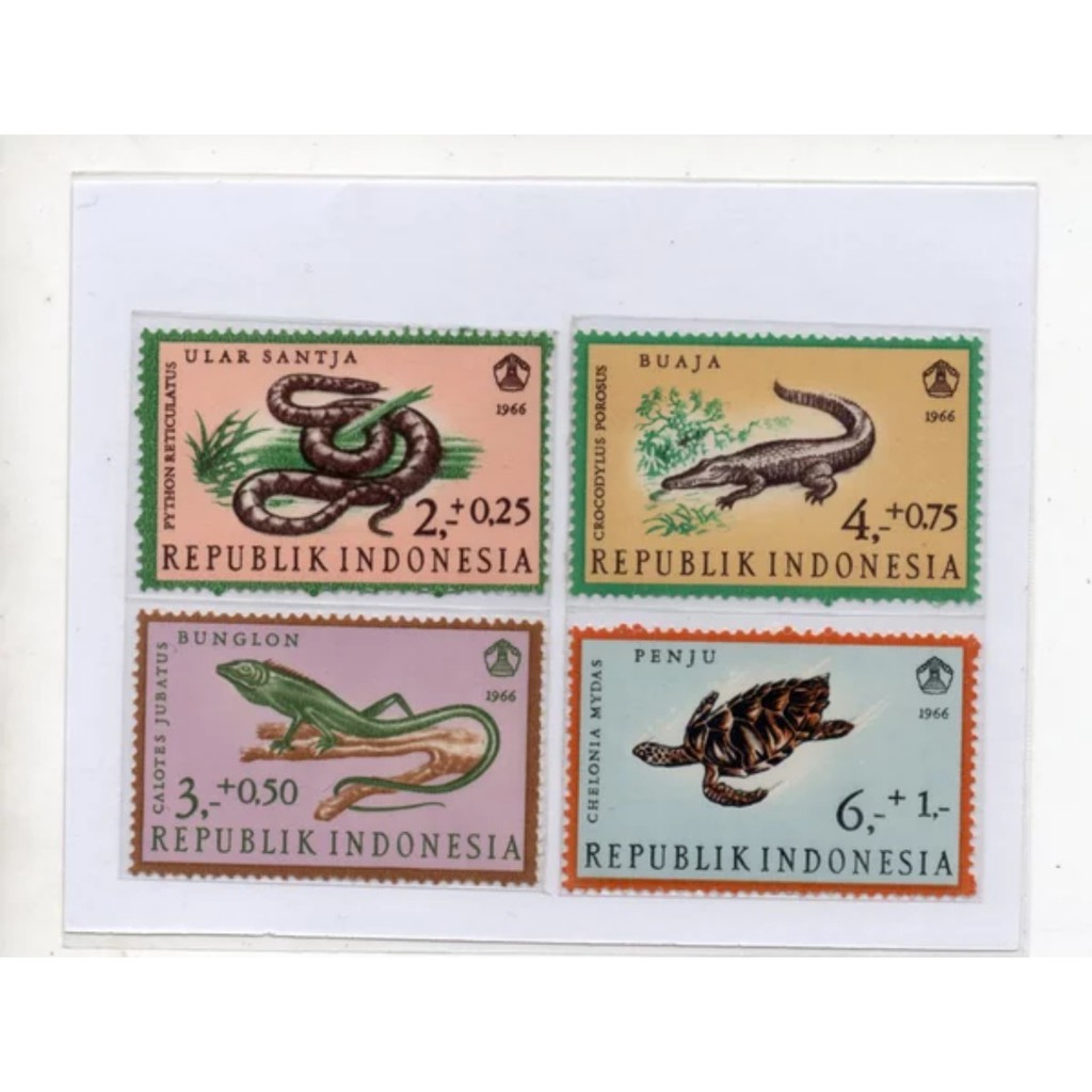

BL 793 Set Reptil 4 Jenis Prangko Indonesia Tahun 1966 MNH