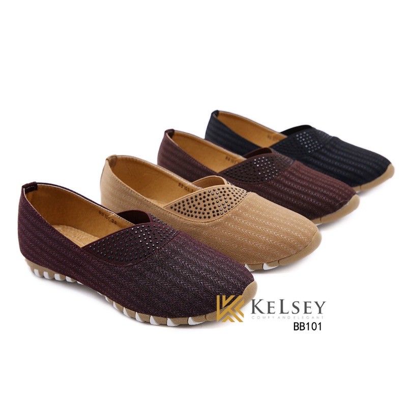 (GRATIS ALAS KAKI) NICOLE SEPATU FLAT SHOES WANITA KELSEY BB101 SANDAL WANITA FLAT SHOES IMPORT SEPATU SLIP ON WANITA