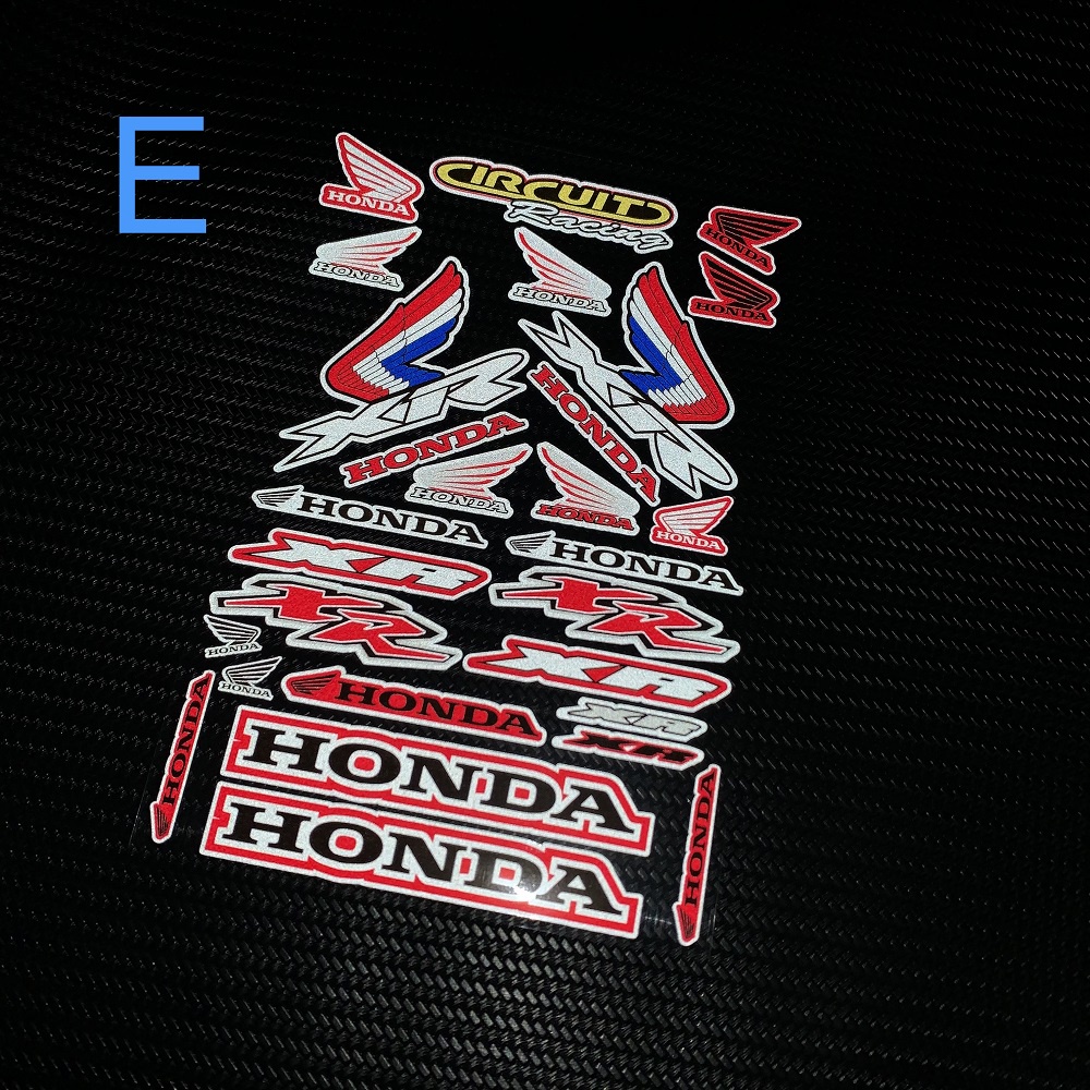 [On Sale] Honda HRC Reflective Motorcross Motorcycle Stickers Laser Motorcycle Decoration sticker Decals For Honda VFR 400 800 CB 600 1000 250 50 CRB