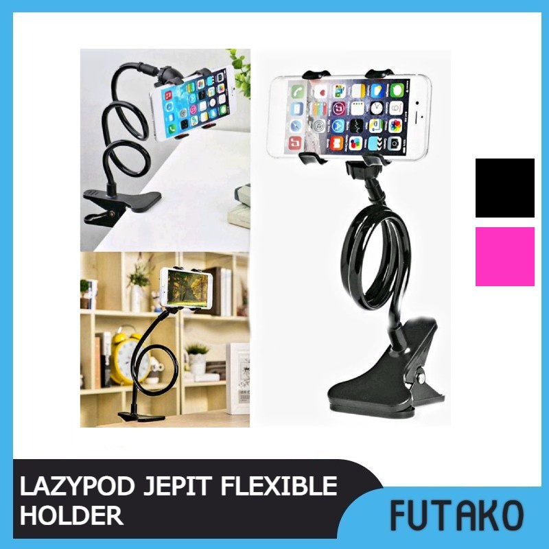 FUTAKO LAZYPOD HP HOLDER PLASTIK PENYANGGA TEMPEL SANDARAN PACKING RAPI