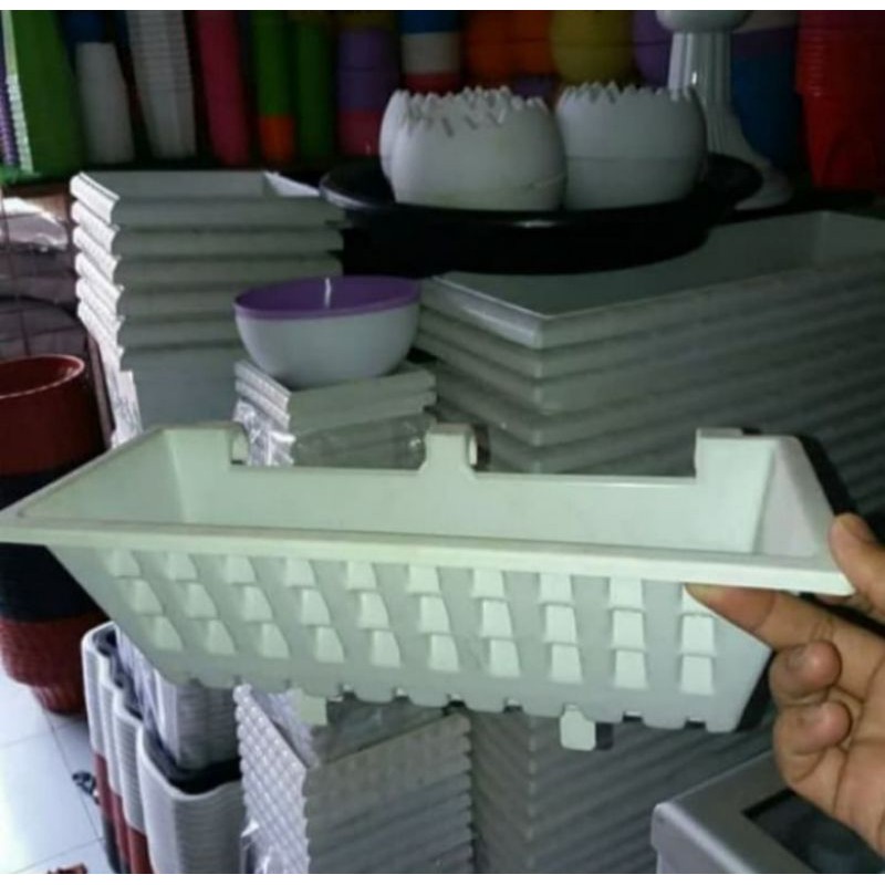 pot argo 04 putih - pot tempel argo ukuran 04 - vas bunga