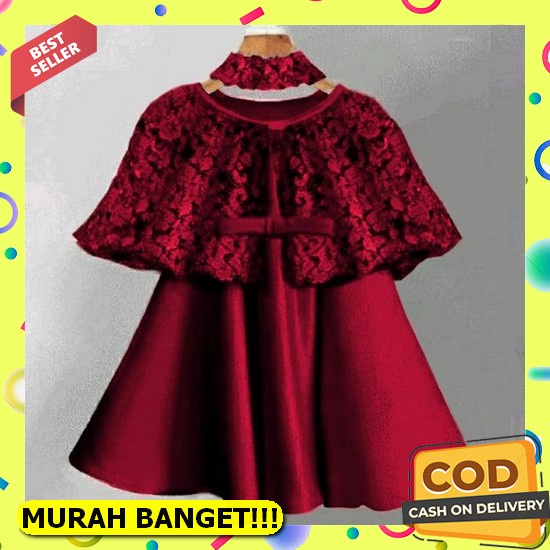 Dress Anak Perempuan 8 Dan 10 Tahun / Dress Anak Cewek Import / Dress Bobba Transparant Colar / Gros