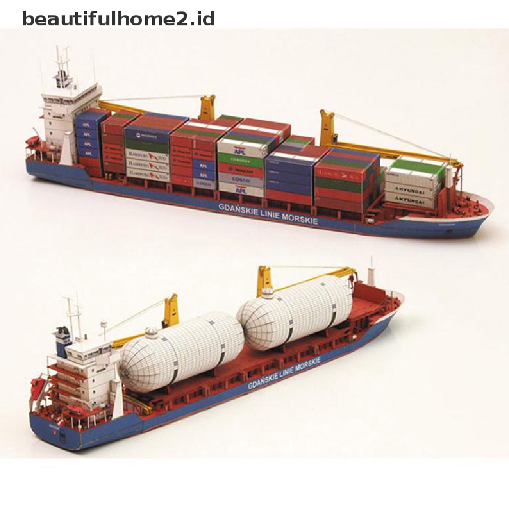 [beautifulhome2.id] 1:400 Gdansk Cargo Ship DIY Handcraft 3D Paper Card Model Sets ID