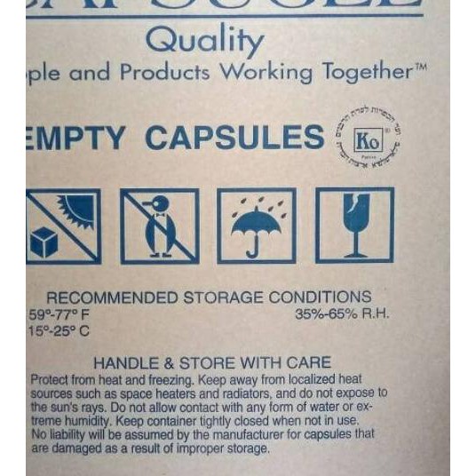 PROMO 11.11 (scr-764) CAPSUGEL Kapsul Kosong 0 (Cangkang Kosong 0) Kapsul Ukuran 0