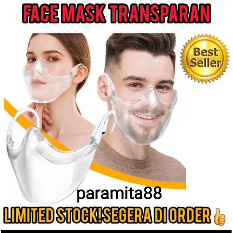 Masker transparan hidung mulut