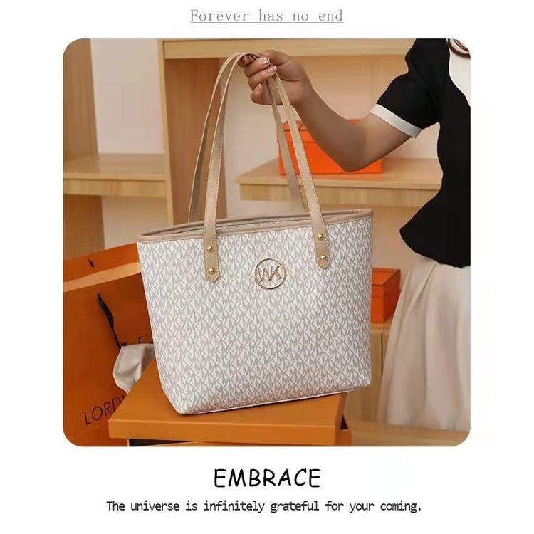 ZC 2806 RISCE TAS TOTE IMPORT WANITA CEWEK PEREMPUAN JAKARTA BATAM BEIGE