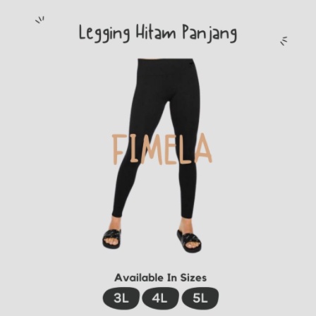 Legging Wanita HITAM 5L Panjang Polos Yoga Gym Fitness Zumba Aerobic Forever 2009 -FIMELA.ID-