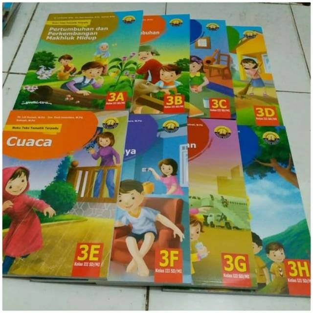 Buku Teks Tematik Terpadu Untuk SD Kelas 3 Tema 3D 3E 3F 3G 3H (5 Buku)