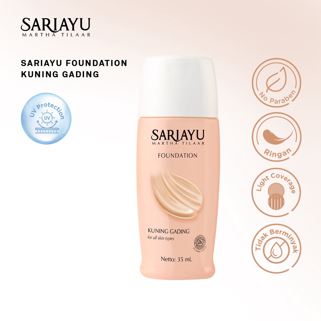 Sariayu Liquid Foundation (Alas Bedak) Kuning Gading 35ml