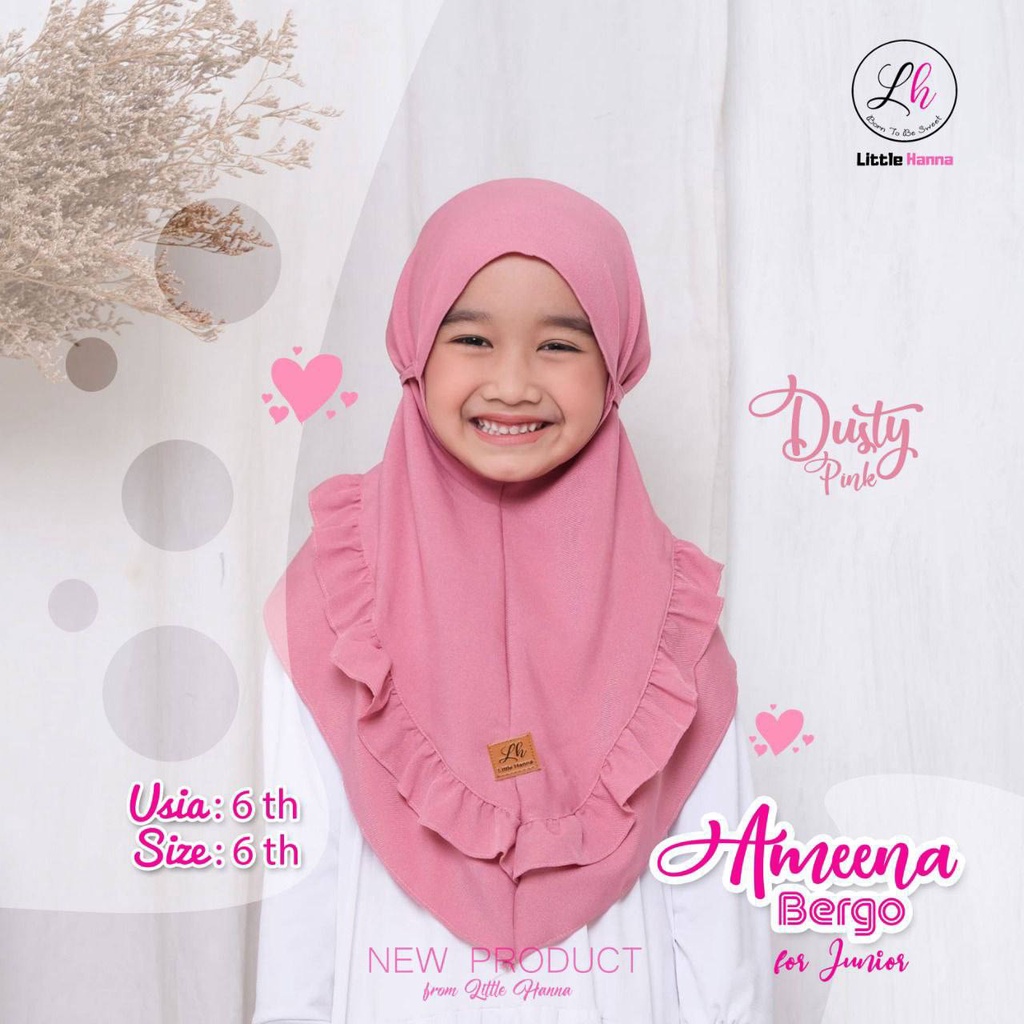 Jilbab anak Ameena Bergo By little Hanna