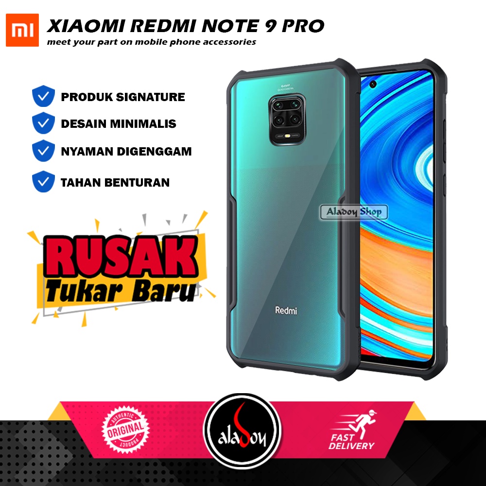 Case Xiaomi Redmi Note 9s , 9 Pro , 9 Pro Armor Fusion Shockproof Transparent Premium Casing