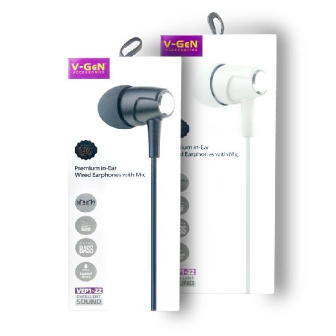 C_   Earphone Headset V-GeN VEP1-22 Wired Premium Sound VGEN