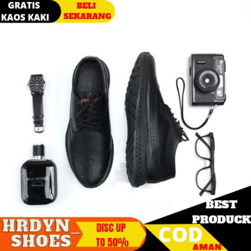 Sepatu Dr MRTIN Formal Pantofel pria Resmi Formal Hitam Kuliah Kantor Kerja PNS Guru SMITH LORD 400