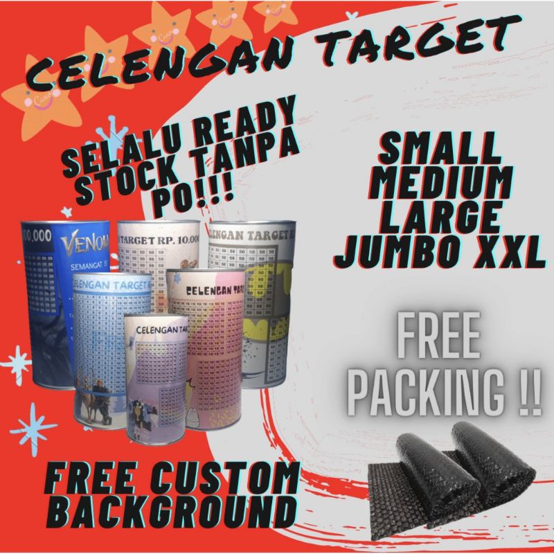 CELENGAN TARGET MURAH CELENGAN BUKA TUTUP CELENGAN PERMANEN SOUVENIR TABUNGAN TARGET GAMBAR MURAH MEDIUM SEDANG CELENGAN KARAKTER TARGET MURAH BUKA TUTUP ANAK KALENG VIRAL KUNCI GAMBAR UNIK MENABUNG