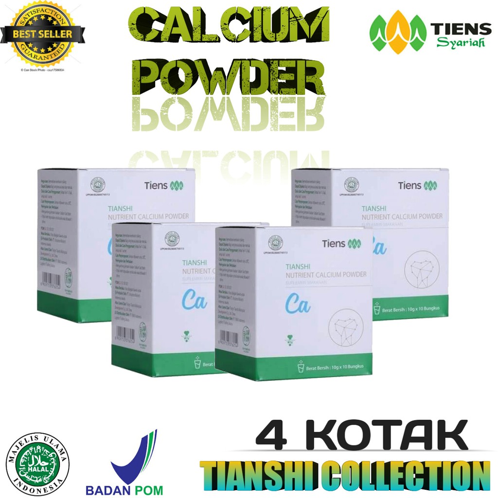 Tiens Kalsium Powder - Kalsium Tulang - Penguat Tulang - Pencegah Osteoporosis - Murah - 4 Kotak