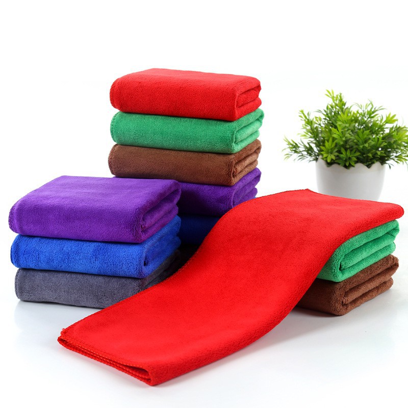 Termurah Handuk microfiber Polos gramasi kembang 70 x 140 /Handuk Mandi Lembut Daya Serap Air Tinggi