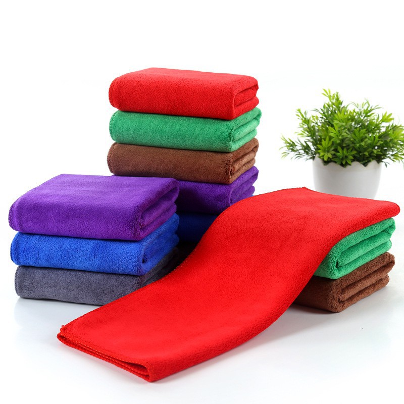 Termurah Handuk microfiber Polos gramasi kembang 70 x 140 /Handuk Mandi Lembut Daya Serap Air Tinggi