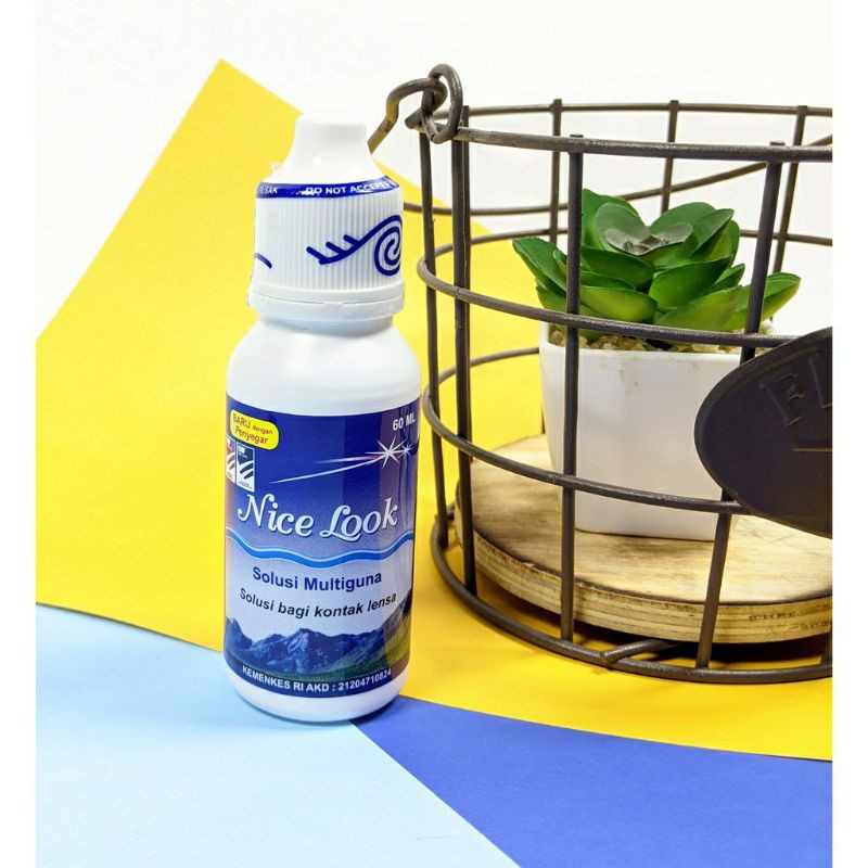 [ COD ] Cairan softlens nice look 60ml cairan softlens air pembersih softlens nice look