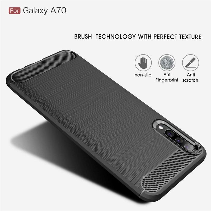 Silicon Case SAMSUNG A70 A70S Softcase iPAKY Carbon Casing Cover