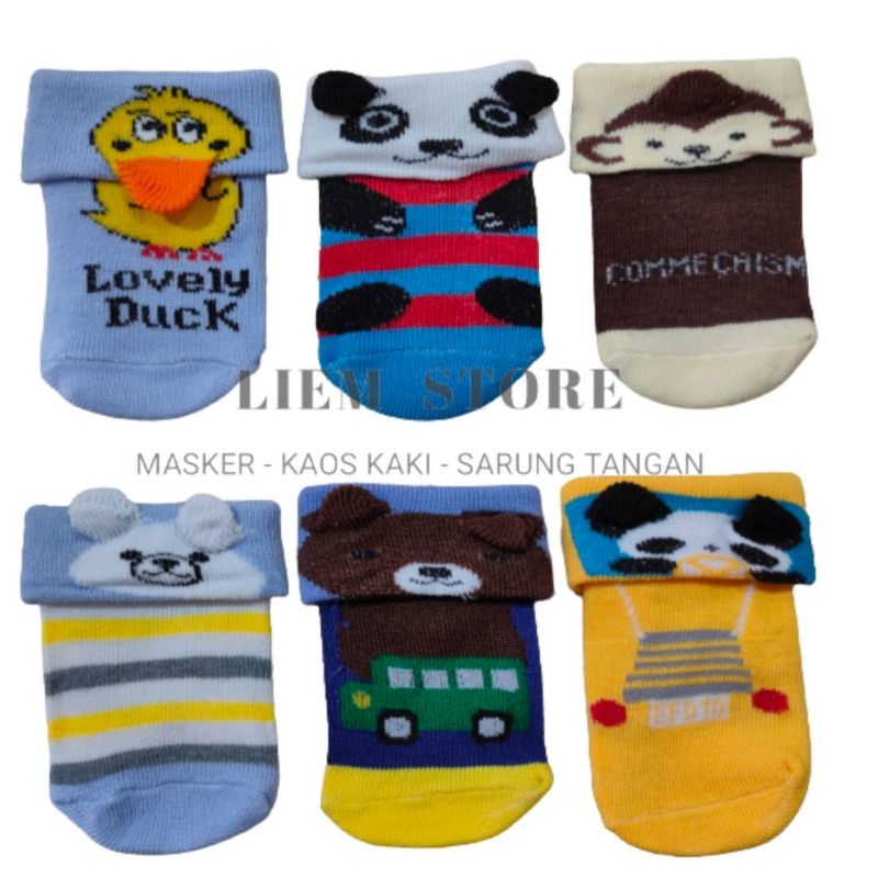 Kaos Kaki Bayi MOTIF ISI 3 PASANG / Kaos Kaki Bayi / Kaos Kaki Baby