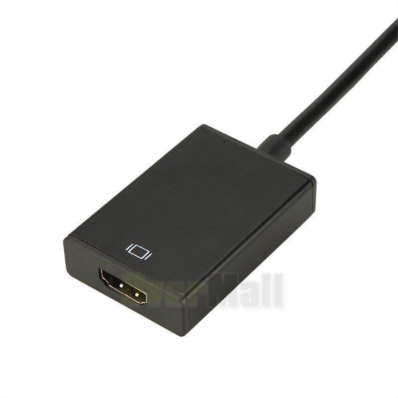 Kabel Adapter Converter VGA Male ke HDMI 1080P dengan Audio - Black