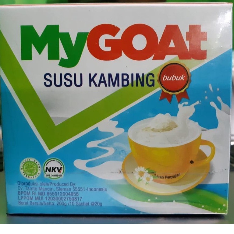 

Susu Kambing Bubuk My Goat 200 Gram / 10 Sachet Original