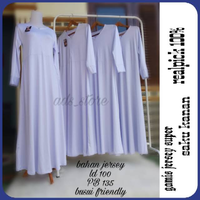 Gamis polos putih gamis murah