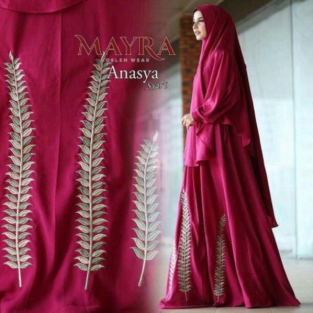 (3WARNA) SL SYARI MAXI ANASYA BORDIR / SET HIJAB SYARI TERBARU